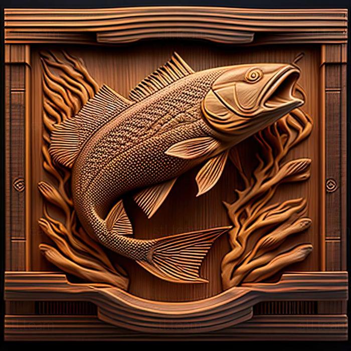 3D model Rodostomus fish (STL)